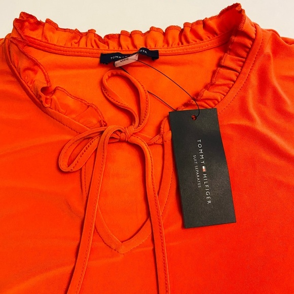 Tommy Hilfiger Orange Sleeveless Top, NWT - Picture 3 of 7